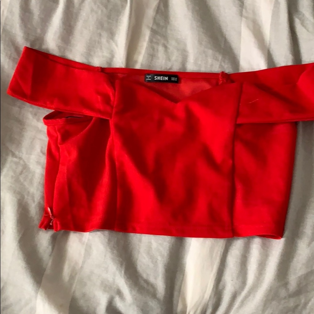 fold over sweet heart bardot crop top
